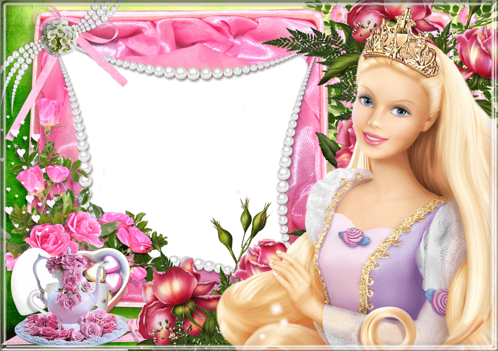Marco de Barbie Princesa con Recuadro de Foto